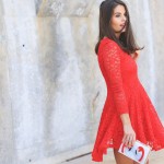red lace dress